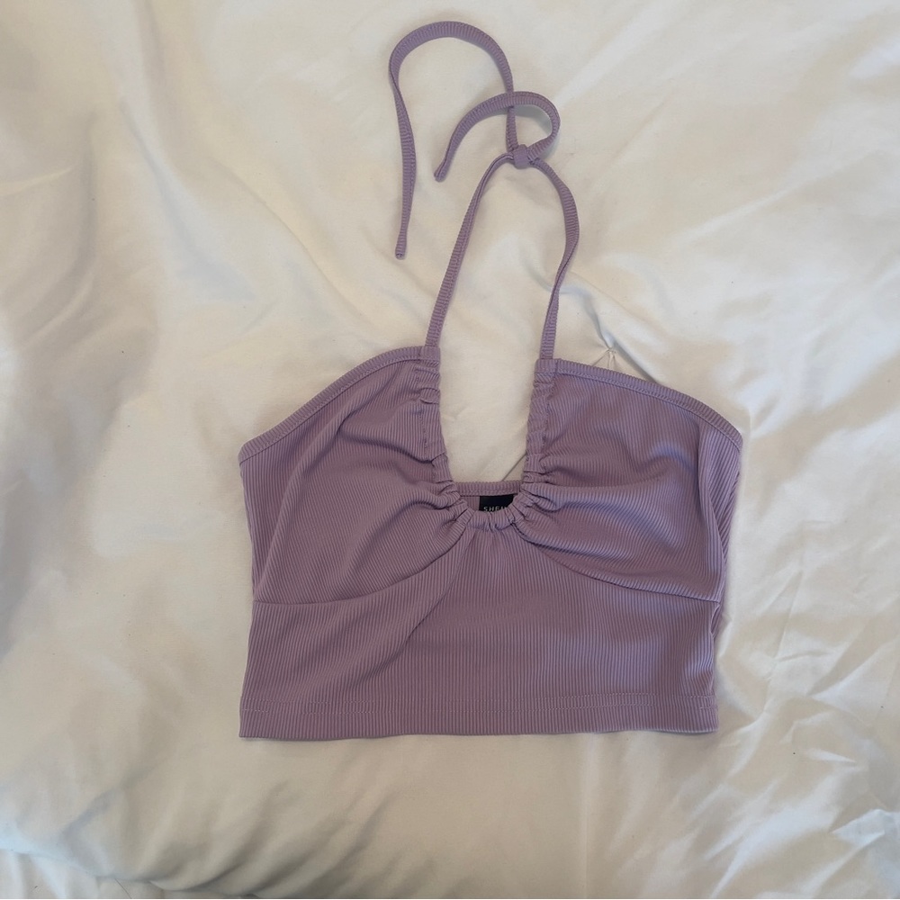 Lilac Multi-way Halter Crop-Top ⭐️3/$15 Sale⭐️